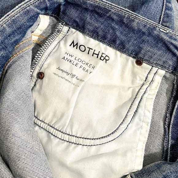 MOTHER Looker Size 27 Jeans High Waist Ankle Fray - Picture 9 of 16